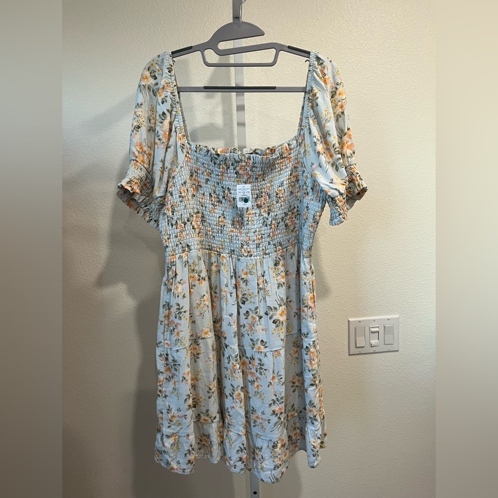 American Eagle Outfitters Picnic Pretty Puff-Sleeve Dress - Picture 4 of 7